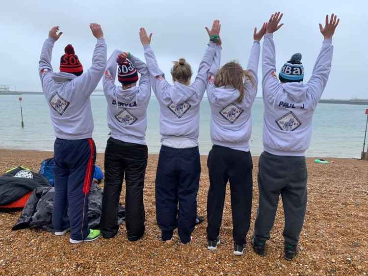 They recently had their first group session in Dover, swimming round the harbour