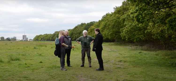 Peter Mason meeting representatives from the Warren Farm Nature Reserve Campaign and the Brent River & Canal Society. Image Credit: Ealing Council YouTube