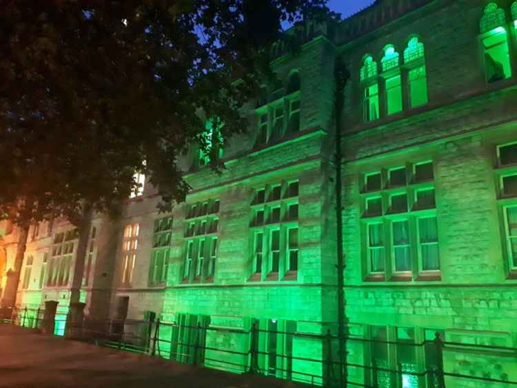 Ealing Town Hall will be lit green later on today. Image Credit: Ealing Council