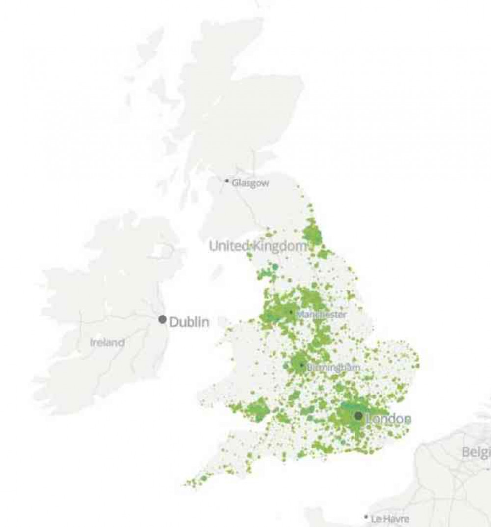 The Office of National Statistics have released a map showing the latest coronavirus death figures by local area