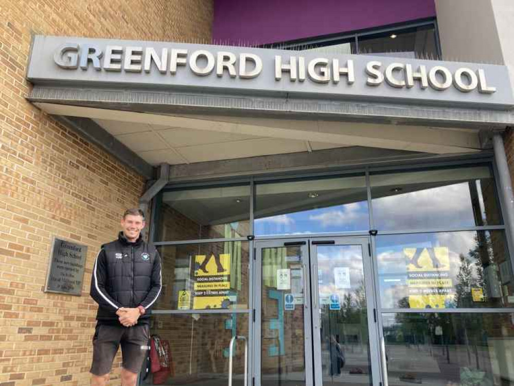 Saka's former PE teacher stands outside Greenford High School. Image Credit: Josh Mellor