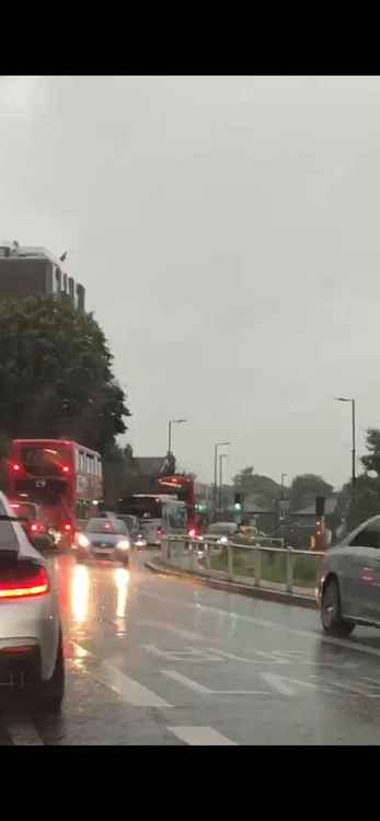 Traffic had come to a standstill on Castlebar Road in Ealing Broadway. Image Credit: Olga Kay