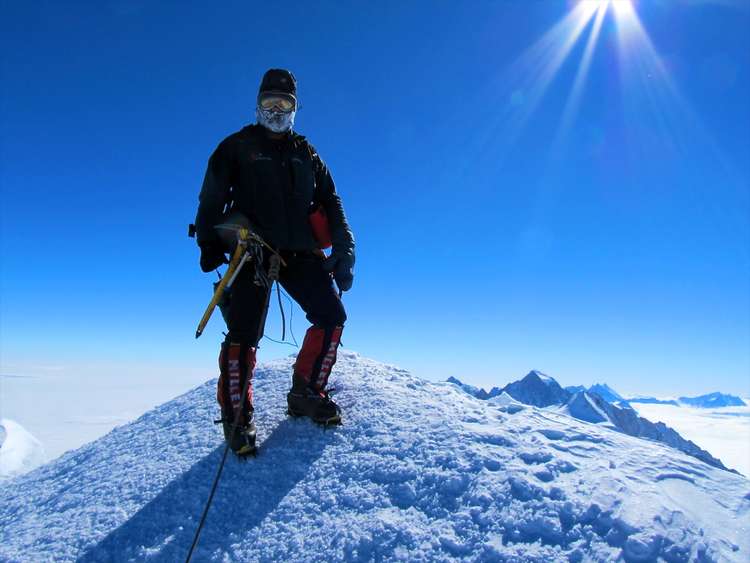 Raj on Mount Shinn in Antarctic. Image Credit: Raj Joshi