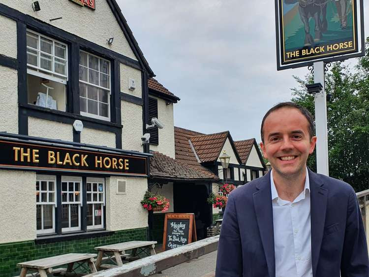 The Ealing North MP is eager to see The Black Horse stay open. Image Credit: James Murray Twitter