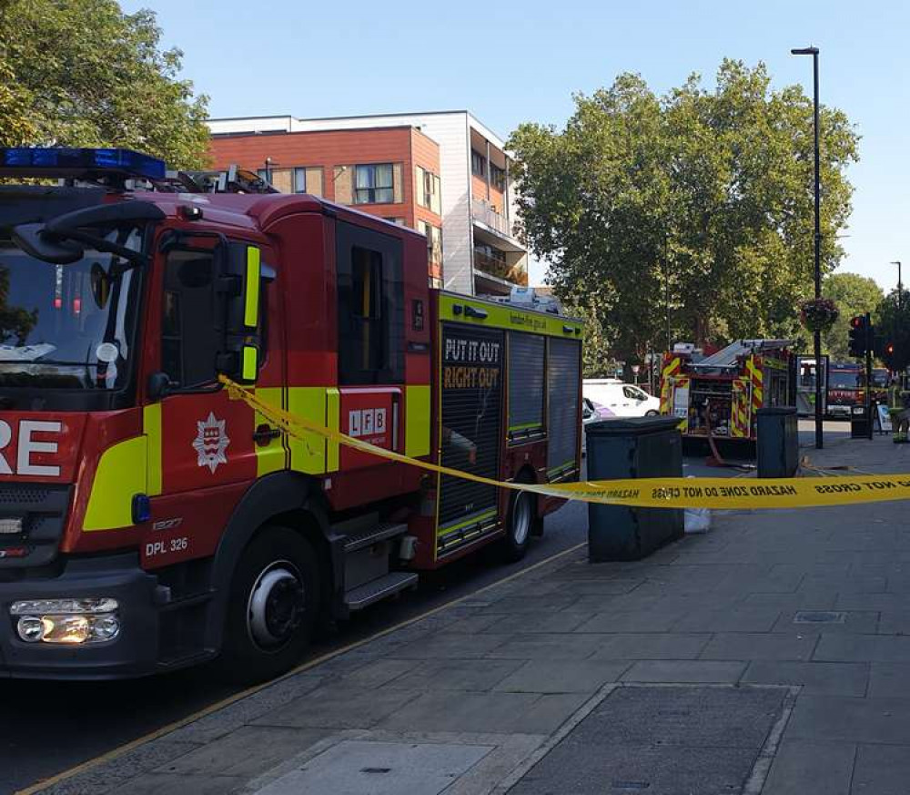 The fire occurred at a flat above a shop on Northfield Avenue in West Ealing. (Image: Hannah Davenport)