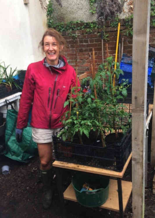 The charity has been encouraging residents of a local women's refuge to grow their own veg