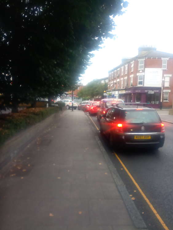 Dozens of cars queuing for petrol yesterday. (Image: Marc Yonder)