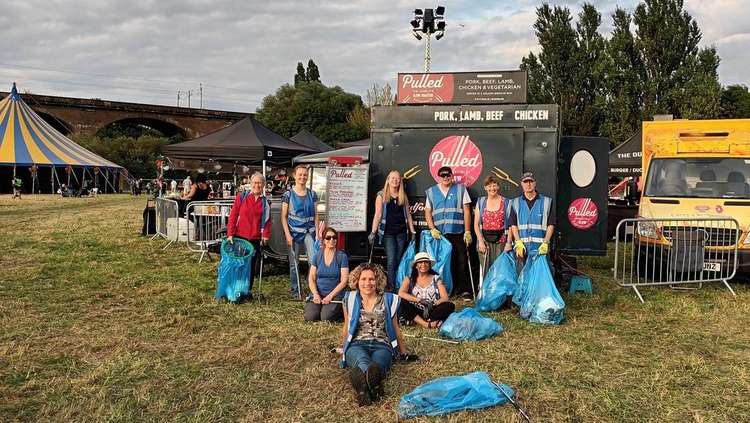 33 bags of waste collected by the LAGER Can team at the Hanwell Hootie music festival. (Inage: LAGER Can)