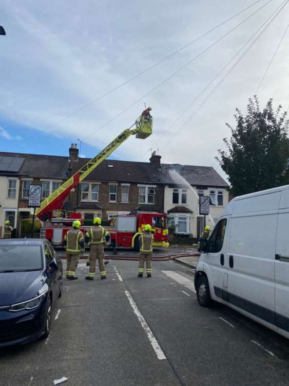 The London Fire Brigade were called to a fire and explosion at the house. (Image: London Fire Brigade)