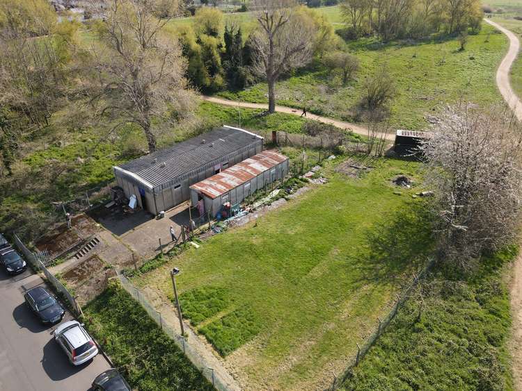 Aerial shot of the Scout Hut on Trumpers Way. (Image: Adrian Walker)