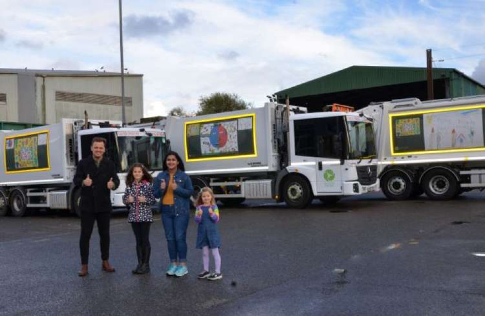 Greener Ealing art competition winners visited Greenford Re-use and Recycling centre.(Image: Ealing Council)