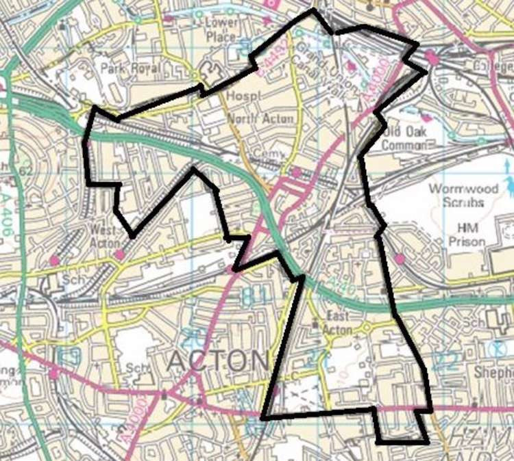 A dispersal order was granted in the east Acton ward area from Saturday until Monday morning. (Image: Ealing Police)