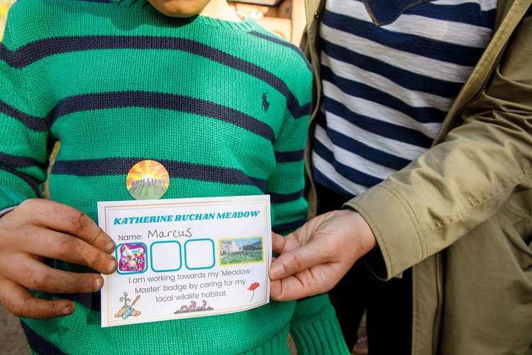 Children earned stickers working towards their first Meadow Master badge. (Image: Amanda Rutkowski)