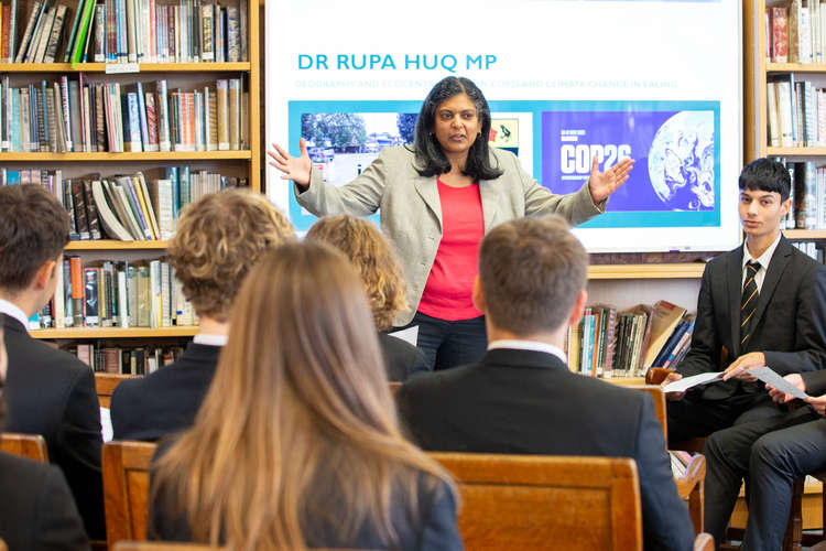 MP Rupa Huq attended a Q & A at St Benedict's School in Eaton Rise. (Image: MP Rupa Huq)