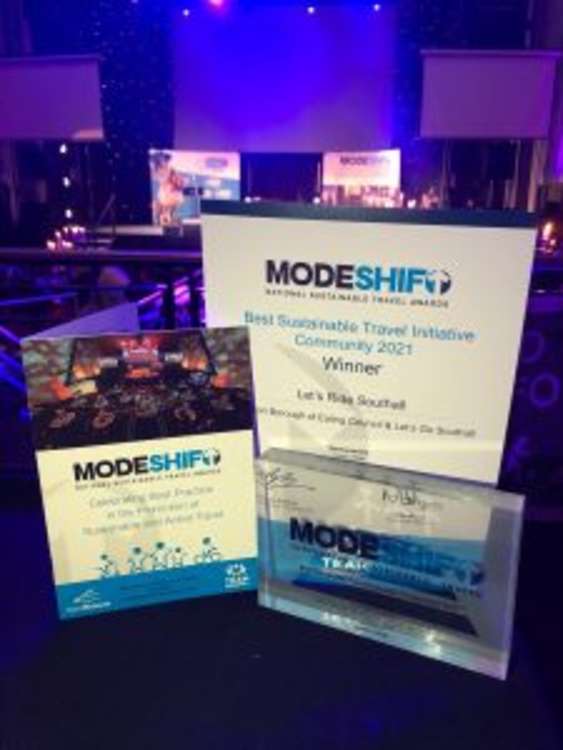 Modeshift award won by Let's Ride Southall cycling project. (Image: Ealing Council)