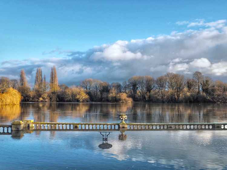 Flooded river banks on Friday, by Ruth Wadey