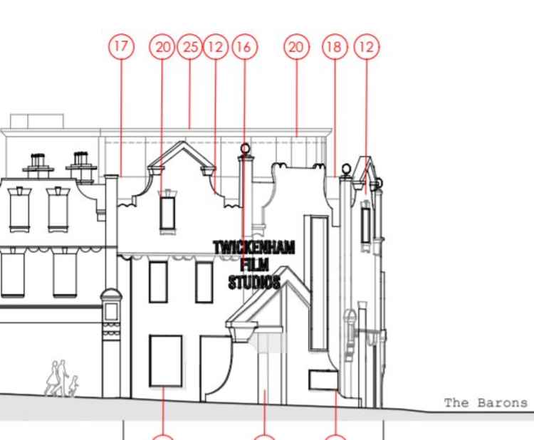 Planning drawings of the new entrance