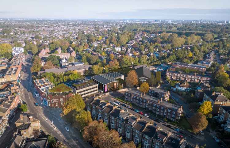 Aerial view of the proposals