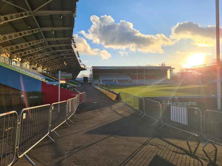 Sun shining onto The Stoop pitch