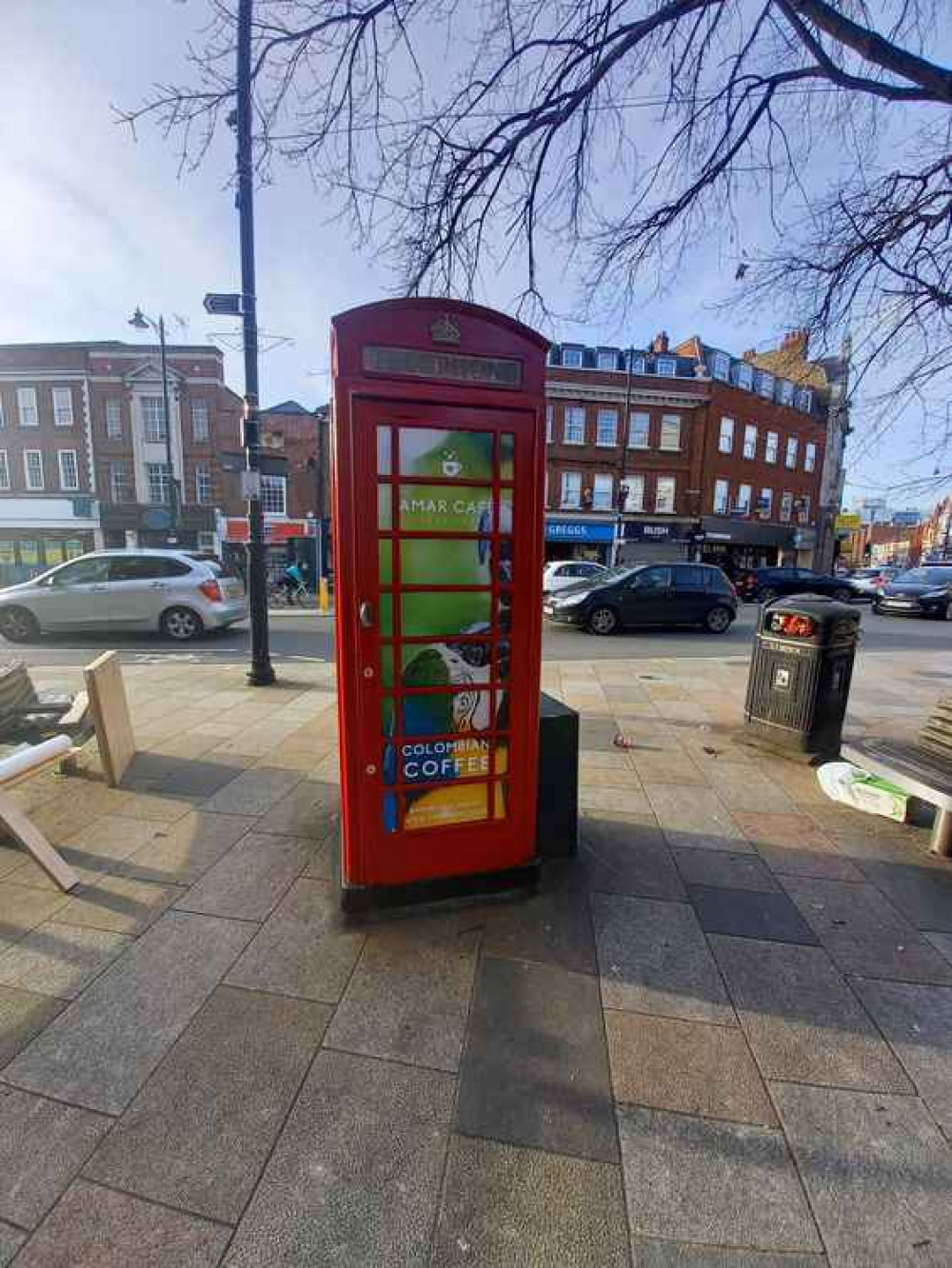 This phone box is becoming a coffee kiosk. Photo courtesy of Con O'Brien