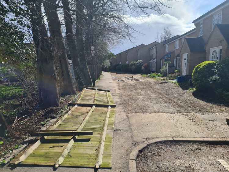 Fences blown over off Waldegrave Road