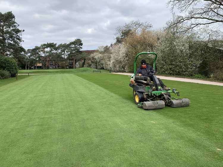 Fulwell golf course manager Ryan Bezzant has been working hard to get the fairways and greens ready (picture: Ryan Bezzant)