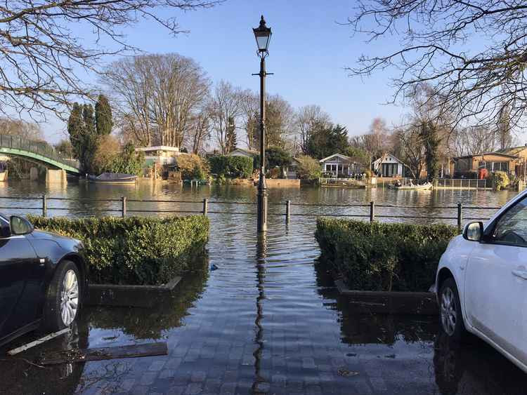 Twickenham Riverside at high tide by Ruth Wadey