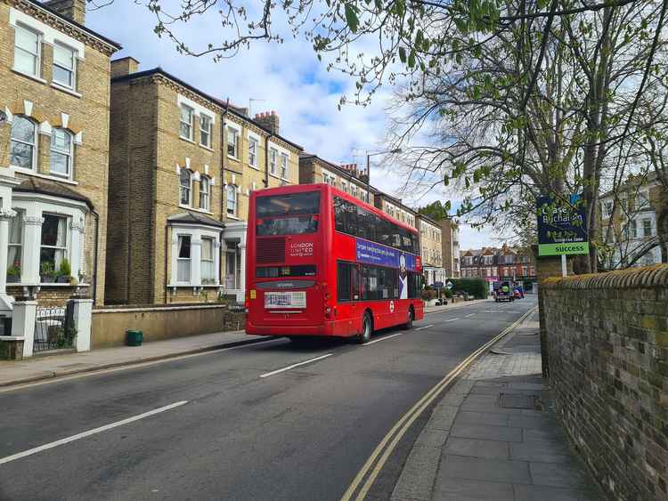 A replacement 33 heading along Richmond Road to East Twickenham