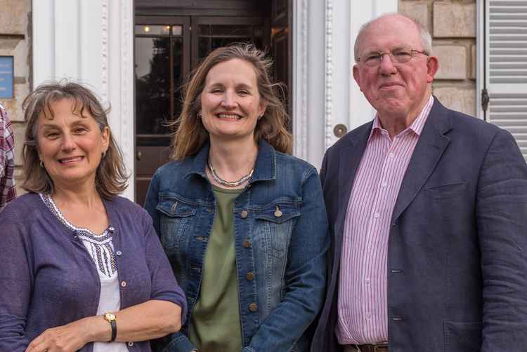 Green London Assembly candidate Andree Frieze (middle) with fellow Richmond Councillors Monica Saunders and Richard Bennett