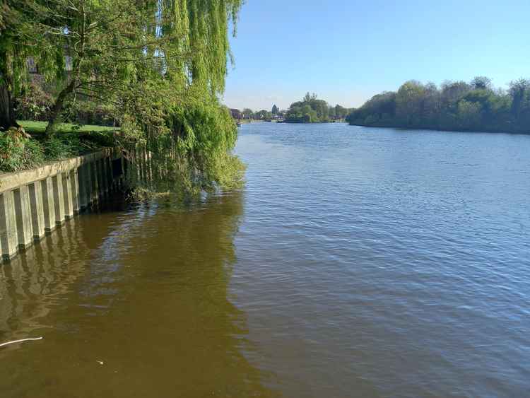 The water level was low again this morning