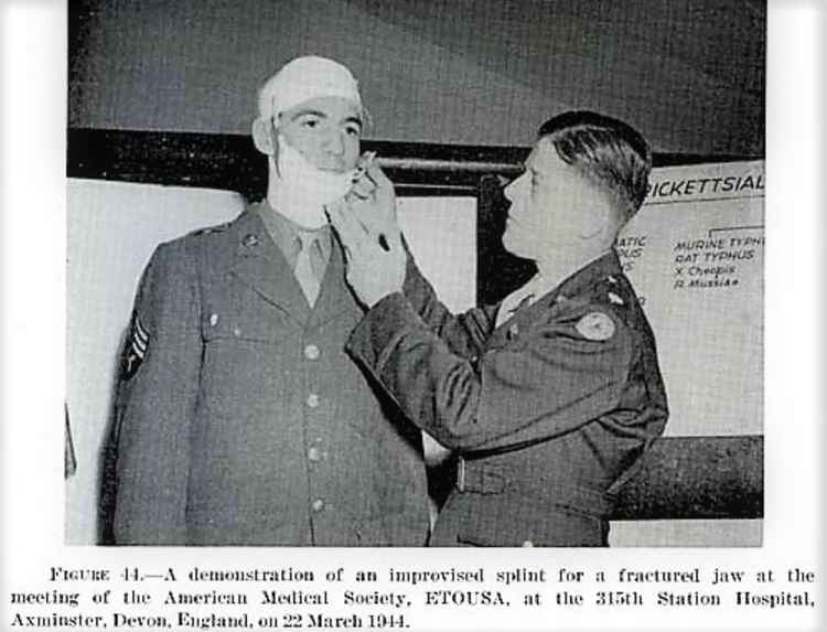 A rare photo of a procedure being demonstrated at the military hospital