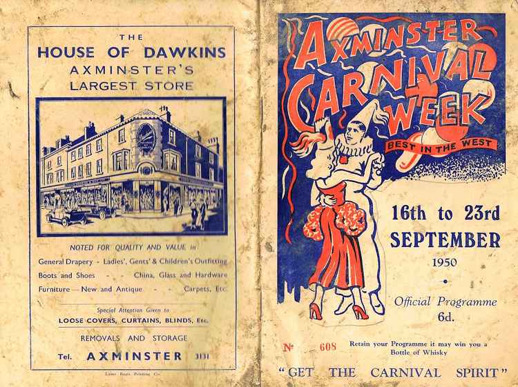 The 1950 Axminstr Carnival Week programme (supplied by Dick Sturch)