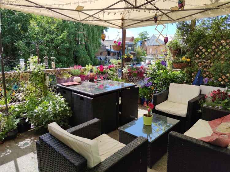 The houseboat has a gorgeous private sun terrace (All photo credits to Absolute Homes, Staines via Rightmove)