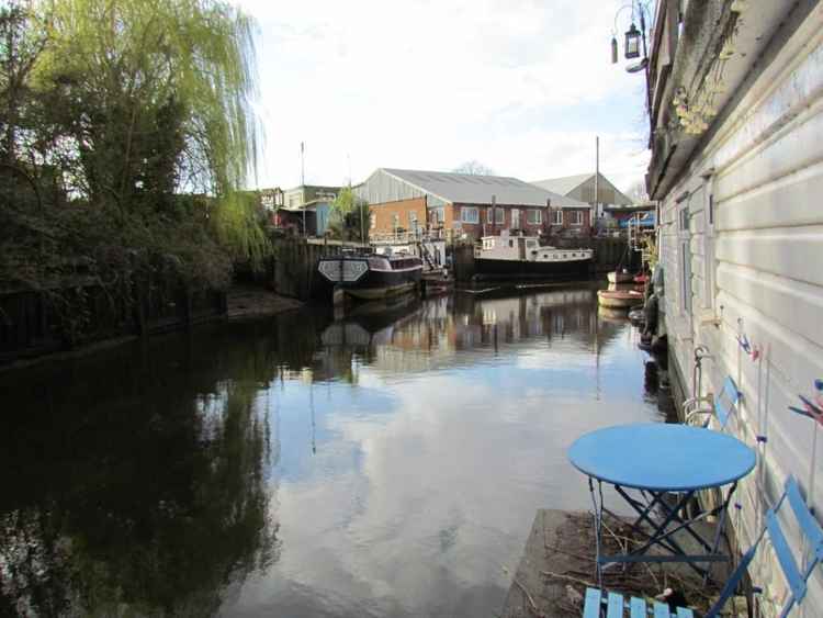 It is moored on Swan Island, a community of 40 families living in houseboats (All photo credits to Absolute Homes, Staines via Rightmove)