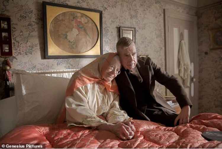 Redgrave and co-star Timothy Spall in Mrs Lowry and son (Credit: Grafton films)