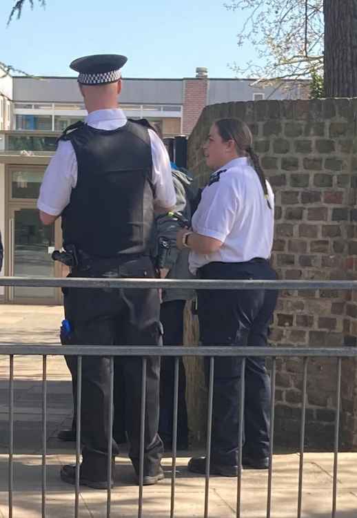 Police patrol school gates to offer reassurance - pic credit Rory Poulter