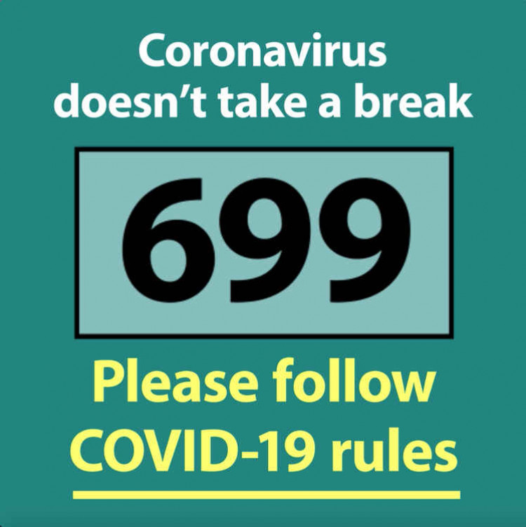 A still from the campaign video, showing the number of coronavirus cases rising in the South West