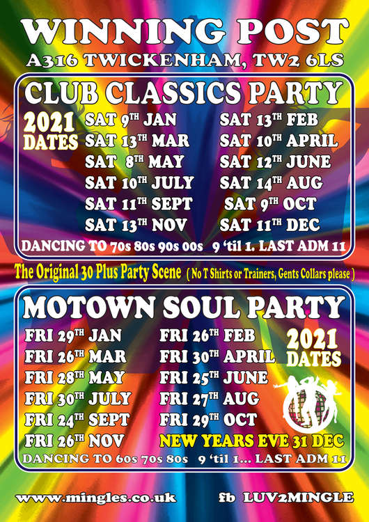 Over 30's Motown Soul Party Night at The Winning Post