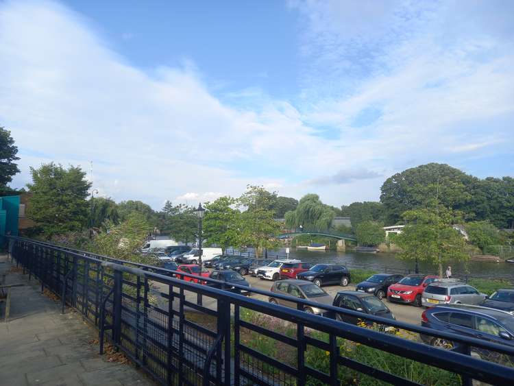 The Diamond Jubilee Gardens look out over the car parking spaces towards the river (Image: Jessica Broadbent, Nub News)