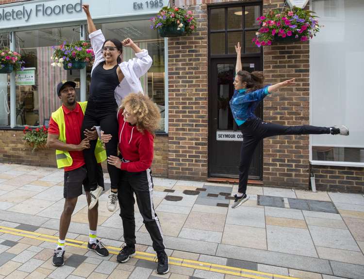 Combination Dance and Rambert Ballet School will be performing again at Marble Hill Park (Image: The flashmob on Church Street last month, by Scott David Photography)