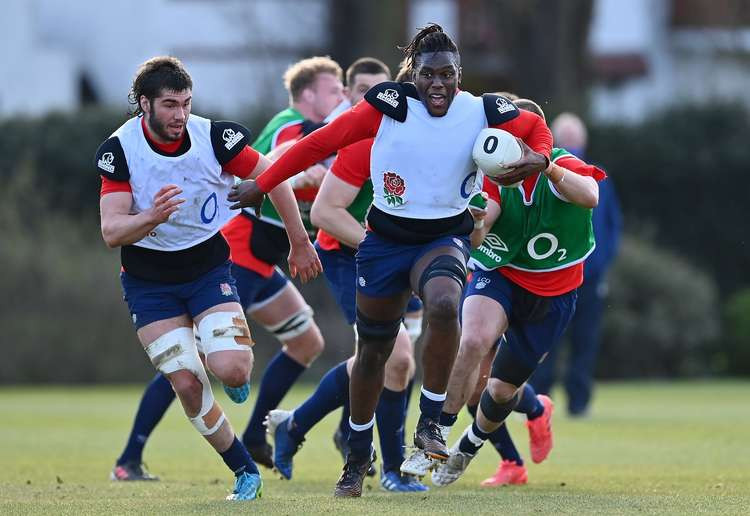 England training at the Lensbury Club before the Six Nations earlier in the year. RFU/Getty Images.