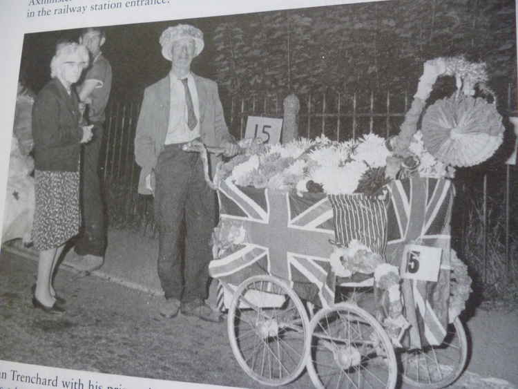 Stan Trenchard with his carnival pram