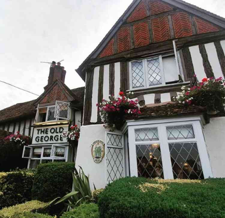 Hitchin breakfast briefing Thursday August 13. PICTURE: The Old George in Ickleford is well worth a visit. CREDIT: @HitchinNubNews Instagram