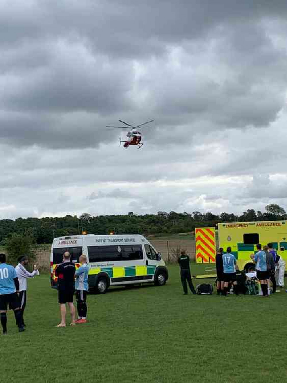 'Our hero': Non-league goalie uses doctor skills to save opposition player's life during Arlesey game