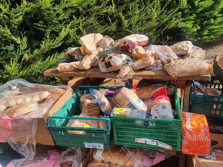 Bread that has been saved by Hitchin Food Rescue which would otherwise go to waste. CREDIT: Hitchin Nub News