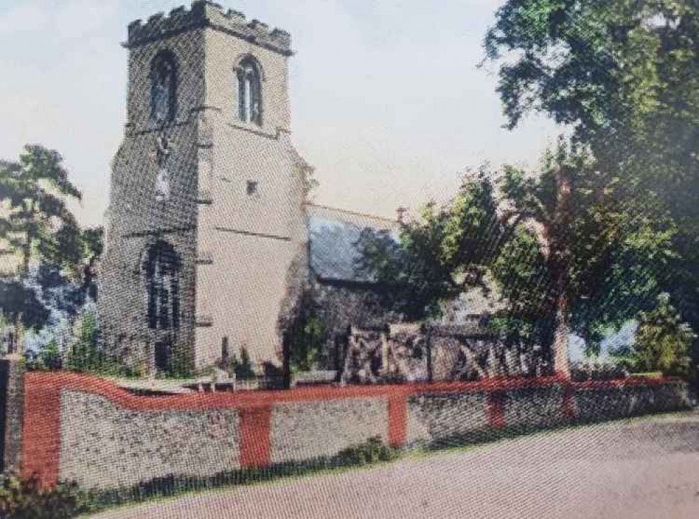 Willian Church. One of the pictures from the All Saints calendar on sale in Willian. CREDIT: Willian calendar