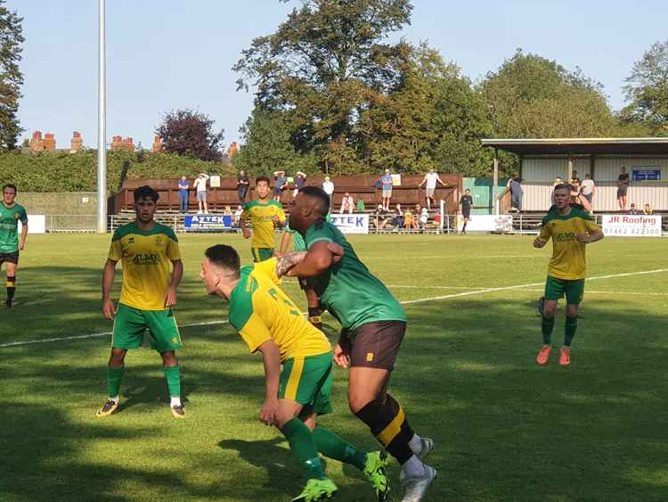 Hitchin Town eased to a comfortable victory over Alvechurch at Top Field on Saturday. CREDIT: @laythy29