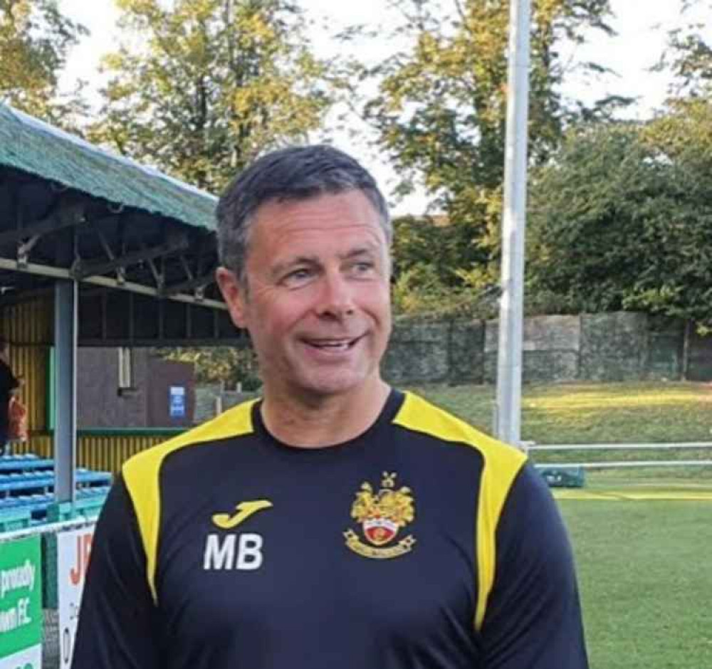 Hitchin Town boss Mark Burke hails Callum Stead after 5-1 victory over Alvechurch. CREDIT: @laythy29