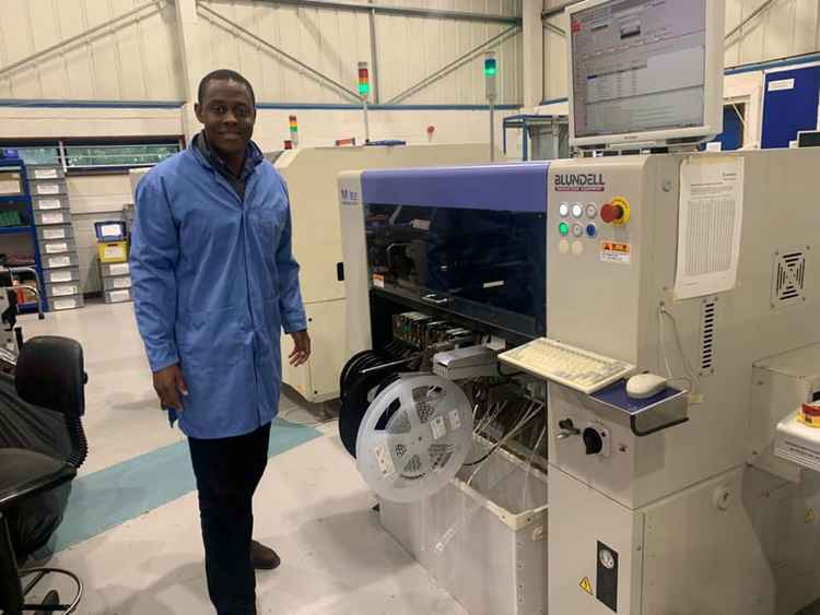 Bim Afolami MP on his visit to a Hitchin manufacturing company in Wilbury Way