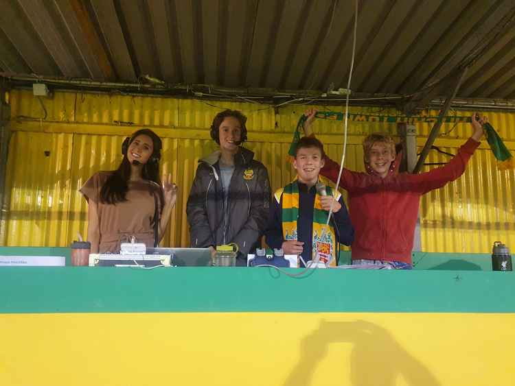 How Hitchin Town FC broke records with £61k crowdfunding appeal to keep Canaries alive. PICTURE: The commentary team. CREDIT: @laythy29